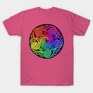 Celtic Rainbow Spirals T-Shirt